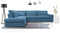 X-Group4th Ecksofa Cobra,Stoff-Lincoln,Modernes Ecksofa Mit Kissen Wellenfederung Rückseite Bezogen Für Wohnzimmer Freistehend Arrangement Links-Layout 89x314x224cm,TÜRKISCH