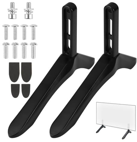 Base de TV con tornillos, soporte universal para TV, patas de repuesto para la mayoría de pantallas planas de plasma LCD LED de 32 a 65 pulgadas, fácil de instalar