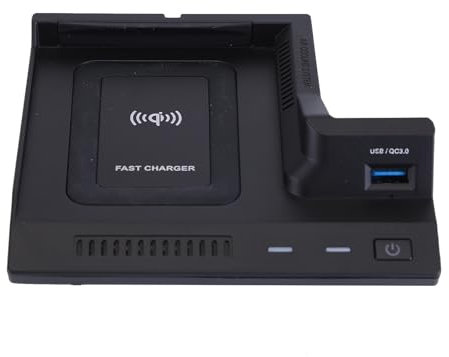 ISAKEN Kabelloses Ladegerät Auto für Mercedes-Benz C-Klasse W205 GLC X253 27W Schnellladendes Handy-Ladegerät Kfz-Ladegeräte Auto QI Drahtlose Ladegeräte Wireless Schnell-ladegerät