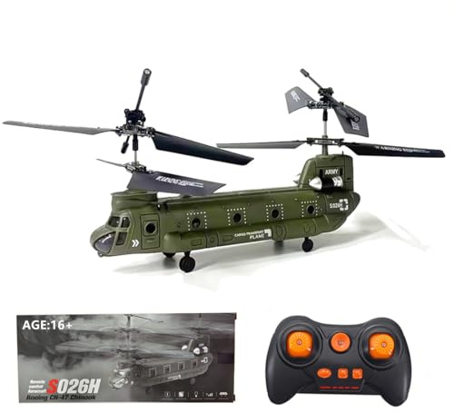 Rxbycxshi S026H Militär RC Flugzeuge Transportflugzeug RC Hubschrauber Flugzeuge Geschenk Spielzeug 2025 Weihnachtskalender