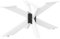 WSJHUHK Meubles, accessoires de table, pieds de table, pieds de table basse, forme d'araignée, blanc, 98 x 58 x (42-43) cm en acier