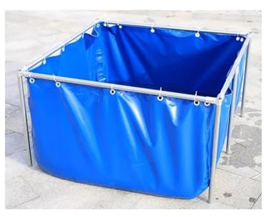 Generico Laghetto Pieghevole in PVC - Serbatoio d'Acqua Portatile per Allevamento di Koi, Piante acquatiche, irrigazione e stoccaggio del Giardino, Grande Piscina Fuori Terra 10x4x0,9 m