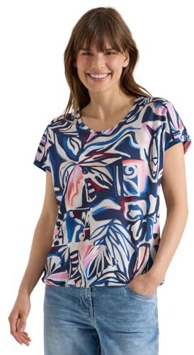 Damen Kurzarm Shirt mit Spitzendetail