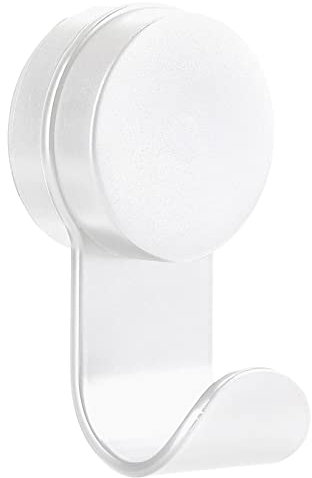 Zone Denmark Puck Hook Single Haken Selbstklebend, Wandhaken ohne Bohren, Klebehaken, Handtuchhaken, Kleiderhaken, 5,8 x 14 cm, Weiß