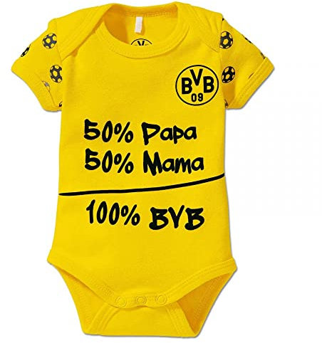 BVB Kinder Babybody, gelb/schwarz, 86/92, 2466553