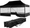 INSTENT Alu-Pavillon 3 x 6 m Pro 4 Seitenteile wasserdicht UV-Schutz 50+, schwarz