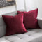 MIULEE 2er Set Samt Kissenbezug Flansch Kissenhülle Dekorative Sofakissen Dekokissen Umwickelte Kante Kissenbezüge Zierkissenbezug für Sofa Wohnzimmer Schlafzimmer 45x45 cm Wein Rot