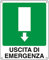CARTELLO ALLUMINIO 25x31cm 'USCITA DI EMERGENZA' CARTELLI SEGNALATORI