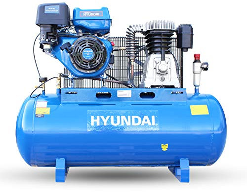 Hyundai 200L Litre Air Compressor, 29CFM 145psi 10bar Single Cylinder Belt Drive 14hp, 2 Year Warranty
