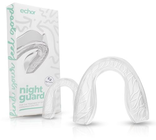 Echor Anti-Bakterieller Nächtlicher Zahnschutz – Zahnärztlicher Mundschutz gegen Zähneknirschen/Bruxismus – Klar – Inklusive zweier verschiedener Größen
