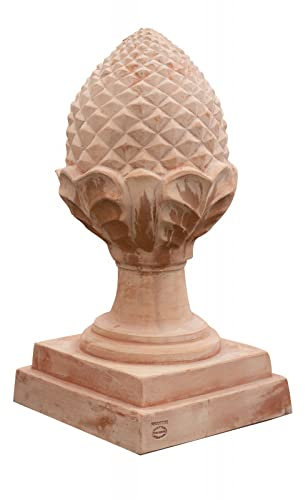 Dekorative Tannenzapfen aus Terrakotta 74x38x38 cm | Große dekorative Tannenzapfen Made in Italy | Garten Dekoration