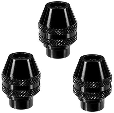 Yitaocity 3Pcs Quick Change Keyless Chuck Universal Chuck Replacement 4486 Drill Keyless Bit Chuck Shank Rotary Tool Adapter Kit Compatible for Dremel 4486 Model 3000 4000 7700 8200 4300 8220 (3)