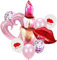 DIWULI Palloncini Kiss Me Rossetto - Palloncino Cuore Rosa