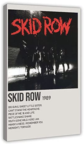 Skid Row By Skid Row Singer Music Cover Poster 1 Canvas Poster Wall Art Decor Print Picture Paintings for Living Room Bedroom Decoration Frame:12x18inch(30x45cm)