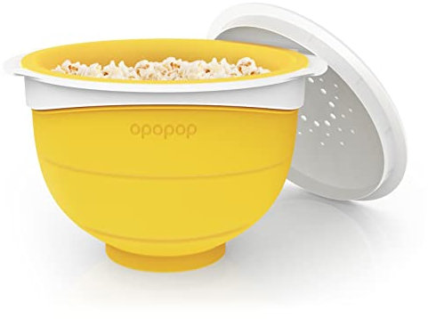 Opopop Silicone Popcorn Popper - Microwave Popcorn Maker Collapsible Bowl, BPA-Free and Dishwasher Safe