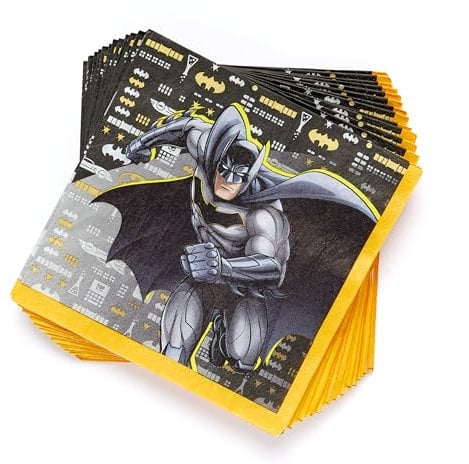 Amscan 9915091 Papierservietten, Batman, 16 Stück, 33 x 33 cm