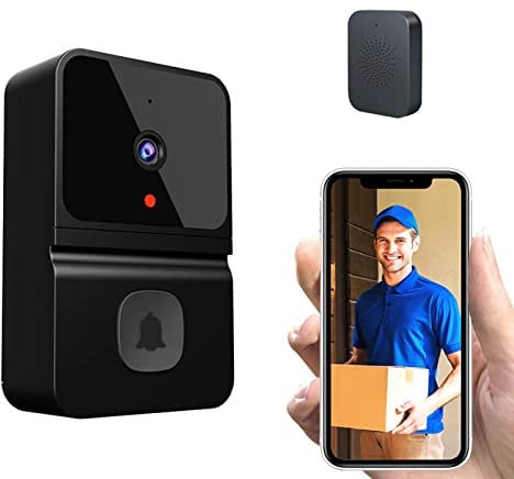 Irishom Intelligente Videoklingel mit Nachtsicht 480P Audio mit 2 Wege Cloud Storage mit Batterie betrieben