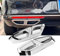 CLINZY 2 stücke ABS Auspuff Rohr Abdeckung Trim Schwanz Kehle Decor Rahmen Body Kits Auto Zubehör Für VW Passat B8 R-line Variante 2016-2019,Glossy Silver