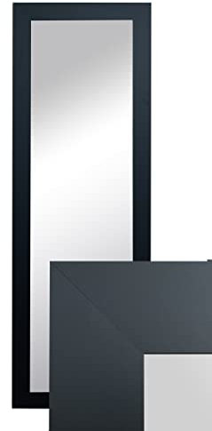 BD ART Wandspiegel Groß Dekorativ Garderobenspiegel Ganzkörperspiegel 150x50cm Schwarz für das Wohnzimmer Badzimmer