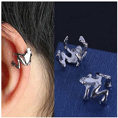 Cimenexe Punk Frosch Ohrring Silber Frosch Knorpel Ohrring 3d Frosch Ohrring Frosch Knorpel Ohrring Clip On Wrap Ohrring No Piercing Ohrring Schmuck Für Frauen Und Mädchen Geschenke