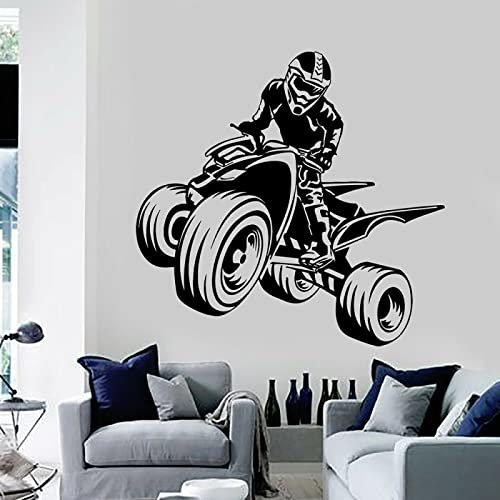 HUANYIN quad bike wandtattoo racer extremsport vinyl aufkleber junge zimmer zuhause innendekoration kunst tapete, 43x42cm