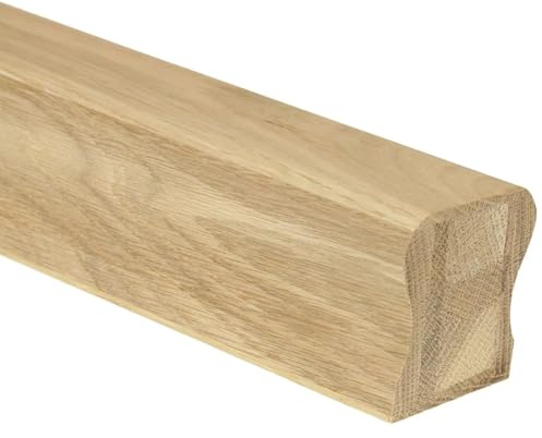 Oak Ungrooved Stair Handrail 58mm x 58mm x 4200mm | Engineered Oak Hand Rail | Unfinished Ready for Wax, Oil or Varnish