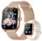 GLKYSOE Montre Connectée Femme Homme Smartwatch,1.84 Full écran avec Appel Bluetooth 100 Sport Modes Moniteur de Fréquence Cardiaque Podometre Lecteur de Musique Montre Intelligente pour Android iOS