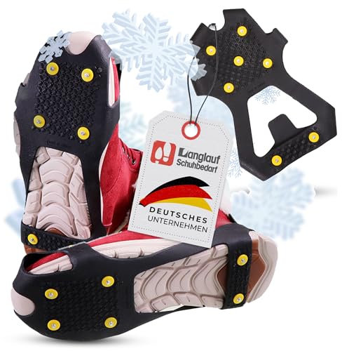 Langlauf Schuhbedarf Ice Grips - Crampons Antidérapants Écologiques pour Chaussures et Bottes - Pointes de Glace Lisse à Enfiler