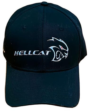 Dodge SRT Hellcat Liquid Metal Logo Hat - Charger/Challenger Cap Schwarz, Schwarz, Einheitsgr��e