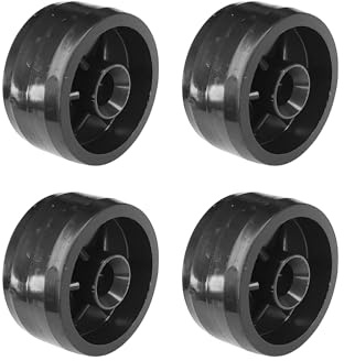 cyclingcolors 4x Kunststoff-Rollen 30mm Schwarz Laufrolle Führungsrolle Möbel Bett Schiebetür Tür Schublade Schrank
