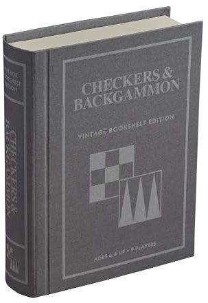 WS Game Company Checkers and Backgammon Vintage Bookshelf Edition