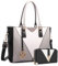 Miss Lulu Handtasche Damen Mittelgroß, Taschen PU Leder, Handtaschen Groß V-förmiges Design Synthetic Ledertasche Mit Abnehmbarem Schultergurt für Büro Schule Einkauf Reise Geschenk