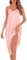 Migcaput Nuisette Femme Satin Longue Chemise de Nuit Bretelles Reglables Robe de Nuit Femme Sling Sexy Col en V