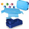 My Vesperbox – Mini Lite - Bento Box Kinder - Lunchbox - extrem robust – Brotdose – Brotbox ideal für Kindergarten und Schule (Deckel Hellblau/Körper Blau)