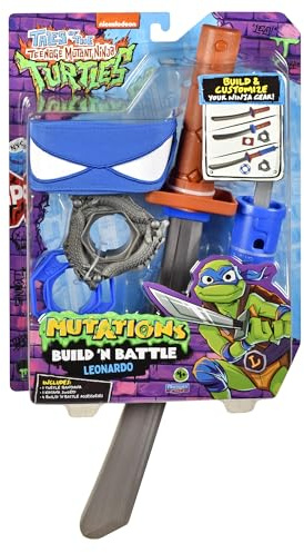 Teenage Mutant Ninja Turtles: Build N Battle Leonardo Katana Sword. Ninja Reveal Playset. Ages 4+