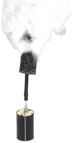 Mini Fog Machine,Smoke Machine for Outdoor Events DJ Parties Photography,Indoor Stage Effects,Halloween (slim circle black)