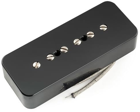 Musiclily Pro P90-MHA Alnico 5 Micro P90 Soapbar Chevalet Pickup High Output pour Guitare électrique, Noir