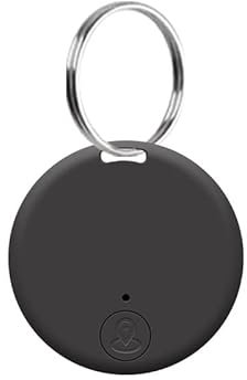 Buscador de Artículos Buscador de Objetos Localizador de Llaves, Rastreador Bluetooth con Estuche Protector para Bolso, Teléfono, Llaves, Mandos a Distancia, Gato, Compatible con iOS Android (Negro)