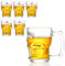 Oceano Gobelets crâne verre bière chope Shot Chupito tasse whisky vodka amer vin bière rhum spiritueux idée cadeau anniversaire fête des pères halloween bar pub skull crâne (6 pièces 360 ml)