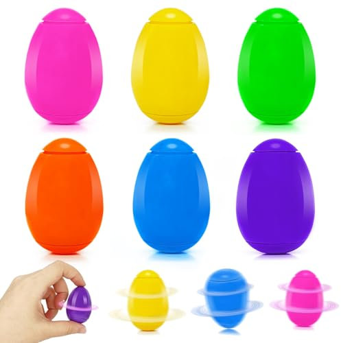 Uova di Pasqua, Set di 6 Uova Plastica Caccia alle Uova di Pasqua, Bomboniere per Cestini Pasquali per Bambini e Bambine - Easter Toys per Festa a Tema di Pasqua.
