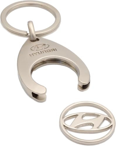 Generisch HMD00121 Schlüsselanhänger Logo Einkaufswagenchip Pfandchip Anhänger, Silber, Einheitsgröße