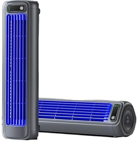 Festberg Cooling Ace - das Original Kompakter Wandventilator für Küche, Schlafzimmer & Toilette – Leiser, messerloser, kabelloser Ventilator, ideal für den Sommer (Grau)