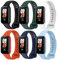Cinturini per Xiaomi Mi Band 8 Active, 6Pezzi Cinturino Silicone Morbido Braccialetto di Ricambio per for Redmi Smart Band 2 Orologio