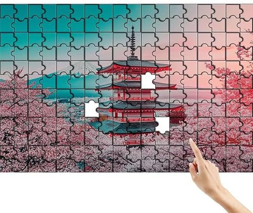 Puzzle 1000 Teile Turm, Baum Puzzle Erwachsene, Lernspiele für Ganze Familie, Unmögliche Herausfordern Spielzeug Set, Bunter Spaß Set mit Box für Room Wall Decor Kreative Geschenke für Frauen M-0