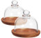HEALLILY Lot de 2 beurriers en verre avec couvercle élégant en forme de dôme pour pâtisseries, biscuits et desserts, pour usage domestique et cadeau