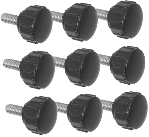 VALICLUD 10 pièces Vis à Main Moletées Inox Lot de Tête Plate Réglables pour Machines et Bricolage