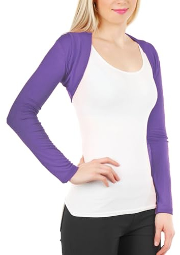 Toocool Damen Bolero Crop Cardigan Viskose Stretch Langarm Jacke Elegant CC-816