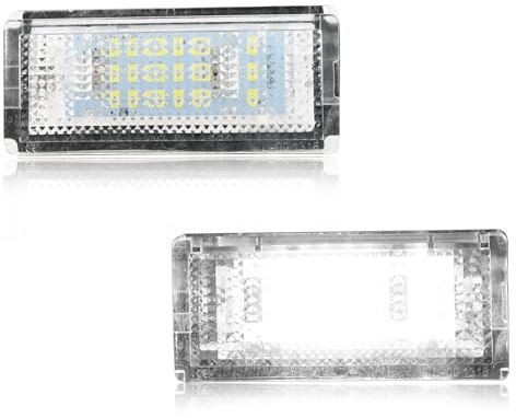 DYNVEX 2 Stücke LED Kennzeichenbeleuchtung für 1998-2005 E46 4D Limousine 5D 323i 320i 325i 325xi 328i 330xi Touring Hinten Lampe, [Can-bus Fehlerfrei] Hochwertige 18 SMD Nummernschildbeleuchtung