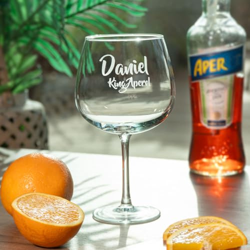 Wanapix|Verre Gin Tonic Personnalisable avec Texte|Cristal Gravé au Laser70cl