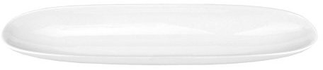 Van Well Avanti Baguette-Schale 35cm I Brot-Schale oval I Baguette-Teller weiß I Porzellan-Schale länglich I Zubehör für Avanti Geschirr-Serie spülmaschinengeeignet & mikrowellengeeignet